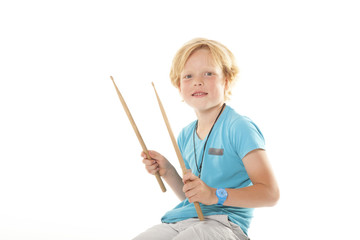 very young drummer