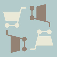 seamless background: shopping, trolley