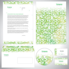Universal green-white corporate identity template.