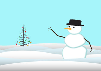 Snowman Background