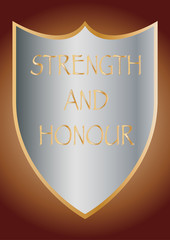 Obraz premium Strength and Honour Shield