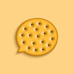 Vector modern cookie bubble speech.