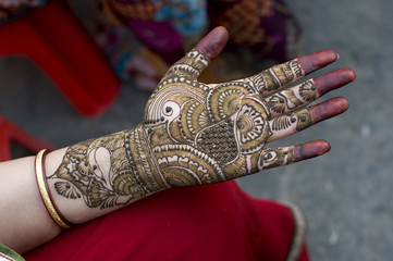 henna design, bride , wedding , Rajasthan, India