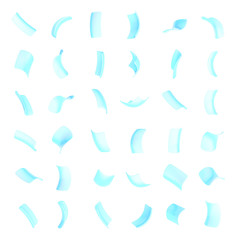 Confetti glossy flakes isolated