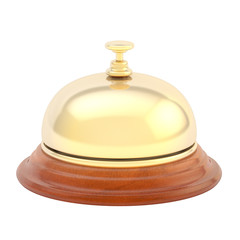 Hotel reception bell isolated