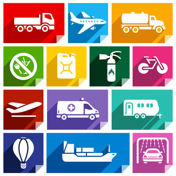 Transport flat icon, bright color-02