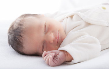 Close-up of a baby boy sleeping