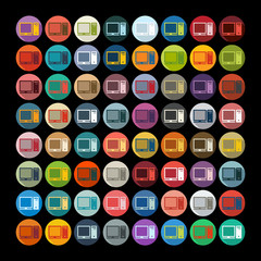 Flat design: computer