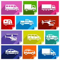 Transport flat icon, bright color-03