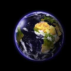 Planet earth with some clouds