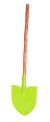 Shovel with wooden handle isolated on white