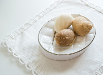 Soap with shell shape