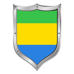 Gabon flag button.