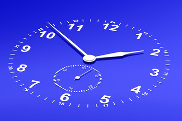 Blue wall clock