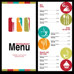 Fotobehang restaurant menu © nesibe seyman