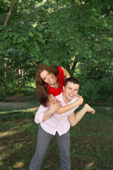 Fototapeta premium Couple in love - Beginning of a Love Story
