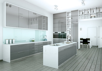 modern Kitchen Interior Scene