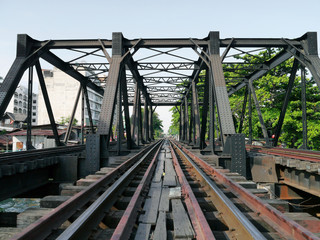 Railway bridge at Bangkok, Thailand