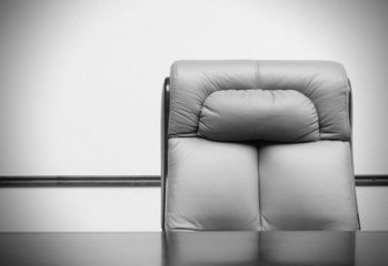 Leather chair and desk