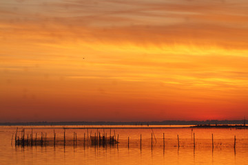 tramonto sacca di goro delta del po