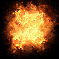 Fiery Exploding Burst Background - 65514850