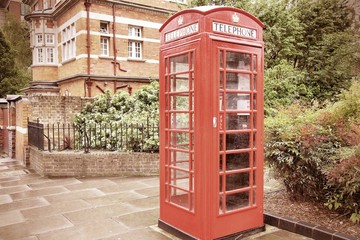 Obraz premium London telephone. Cross processed color tone