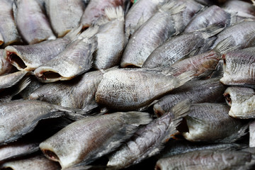 the sea fish preserve by salt at street food, thailand