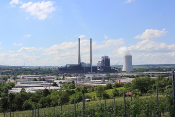 Fototapeta na wymiar Kraftwerk in Heilbronn