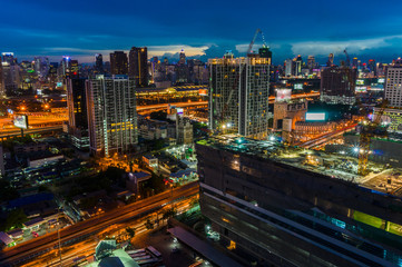 Fototapeta na wymiar Bangkok city night view,Thailand