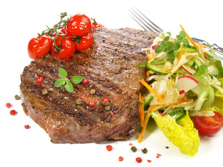 Steak mit Salat