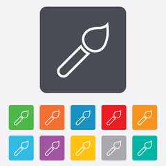 Paint brush sign icon. Artist symbol.