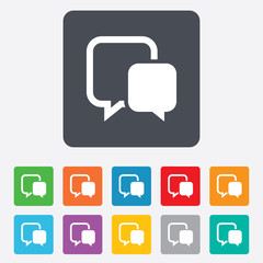 Chat sign icon. Speech bubble symbol.