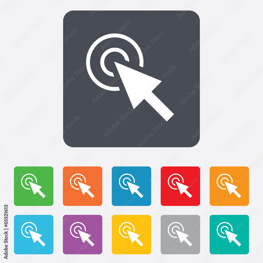 Poster mouse cursor sign icon. pointer symbol.