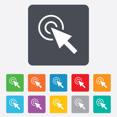 Mouse cursor sign icon. Pointer symbol.