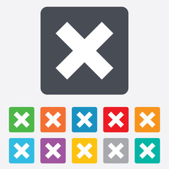 Obraz premium Delete sign icon. Remove button.