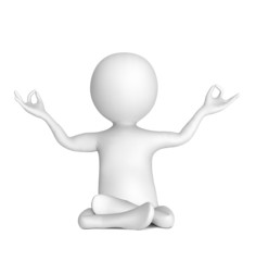Stick man, meditating, yoga