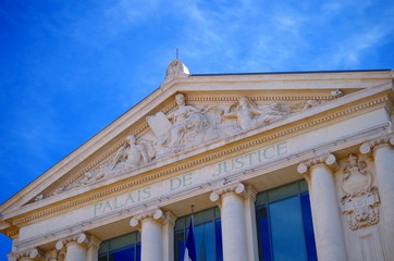 Fototapeta na wymiar Palace of Justice in Nice, France.