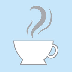 Coffee cup icon with steam