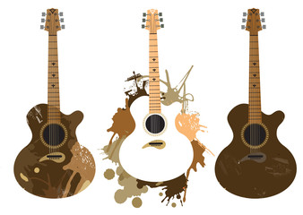 Grunge stylized Spanish Guitars