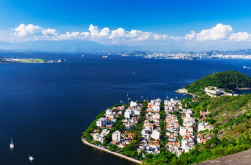 District Urca and Sugar Loaf in Rio de Janeiro. Brazil