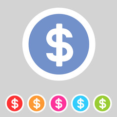 Obraz premium Flat game graphics icon money