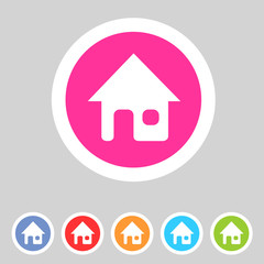 Flat game graphics icon home