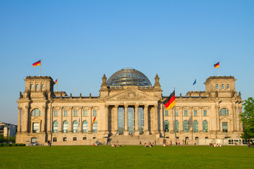 Fototapeta na wymiar Reichstag building (german government) in Berlin, Germany