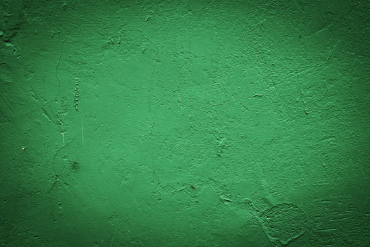 Green Stucco Wall Background Or Texture