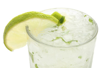 Fresh mojito in the sweaty glass