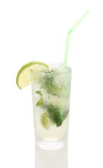 Fresh mojito in the sweaty glass
