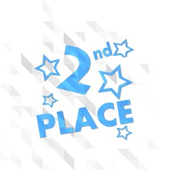low poly 2nd place symbol