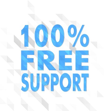 low poly 100 percent free support symbol