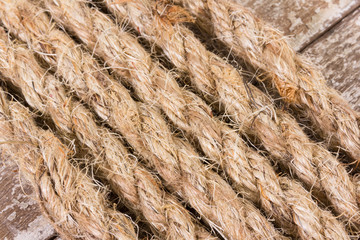 rope on wooden