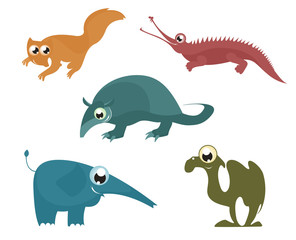 Cartoon funny animals set for design 8